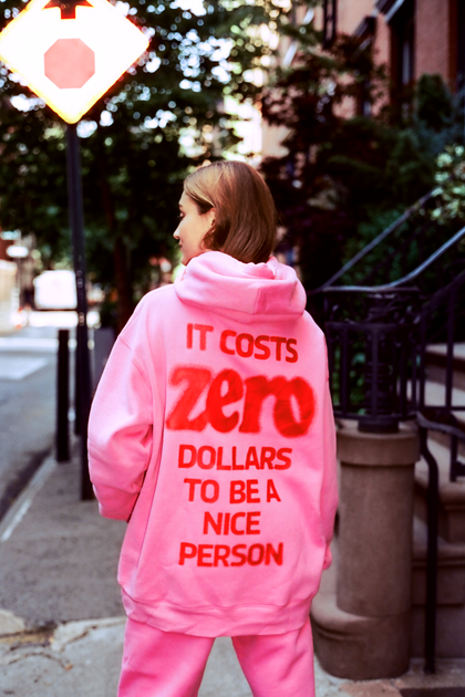 It Costs $0.00 To Be A Nice Person Pink Sweatpants – The Mayfair Group LLC