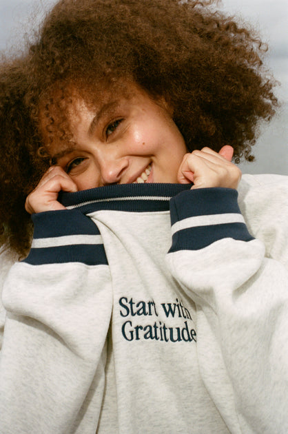 Start With Gratitude Crewneck The Mayfair Group LLC