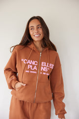 Cancelled Plans Relaxed Zip-Up Hoodie