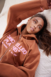 Cancelled Plans Relaxed Zip-Up Hoodie