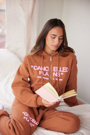 Cancelled Plans Relaxed Zip-Up Hoodie