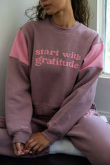 What Are You Grateful For Fitted Crewneck