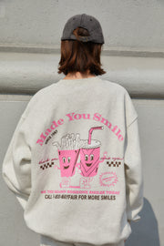 Made You Smile Grey Crewneck