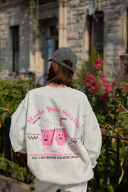 Made You Smile Grey Crewneck