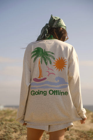 Going Offline V-Neck Sweatshirt