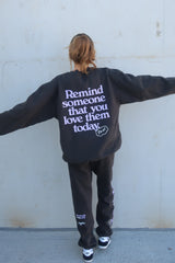 Somebody Loves You Charcoal Crewneck