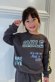 Affirmations Mini Charcoal Crewneck