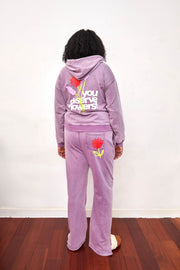 You Deserve Flowers Relaxed Notch-Neck Hoodie