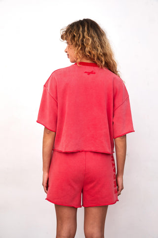 Empathy Always Vintage Red Sweatshorts