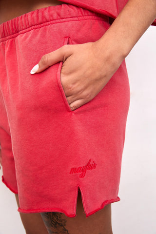 Empathy Always Vintage Red Sweatshorts