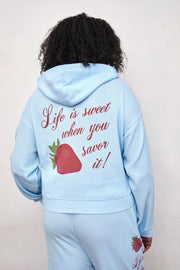 Life is Sweet Waffle Zip-Up Hoodie