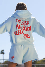 Aligned Fitted Zip Up Hoodie