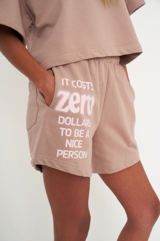 It Costs $0 Taupe Sweatshorts