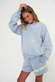 Sunny Days Are Coming Henley Sweatshirt