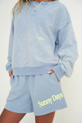 Sunny Days Are Coming Henley Sweatshirt