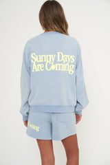 Sunny Days Are Coming Henley Sweatshirt