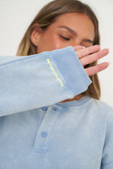 Sunny Days Are Coming Henley Sweatshirt