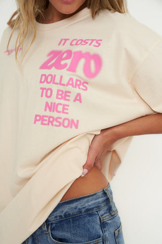It Costs $0 Oversized Boyfriend Tee
