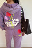 You Deserve Flowers Relaxed Notch-Neck Hoodie