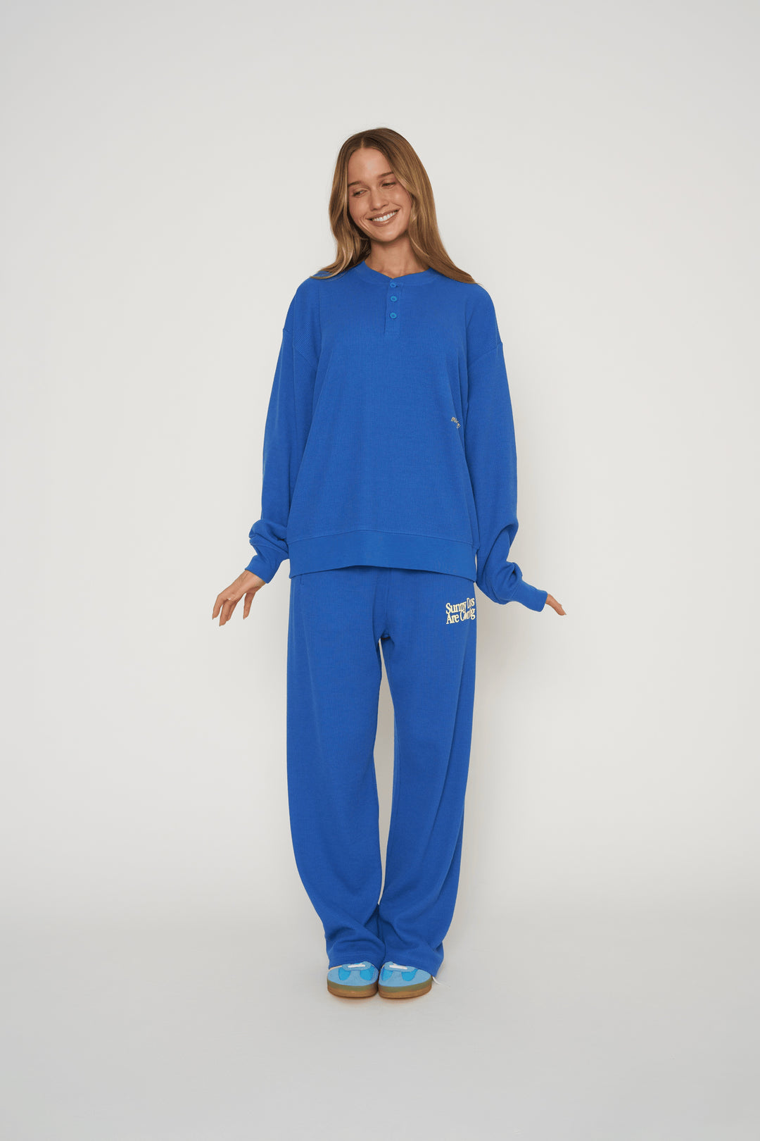 Sunny Days Are Coming Classic Waffle Crewneck – The Mayfair Group LLC
