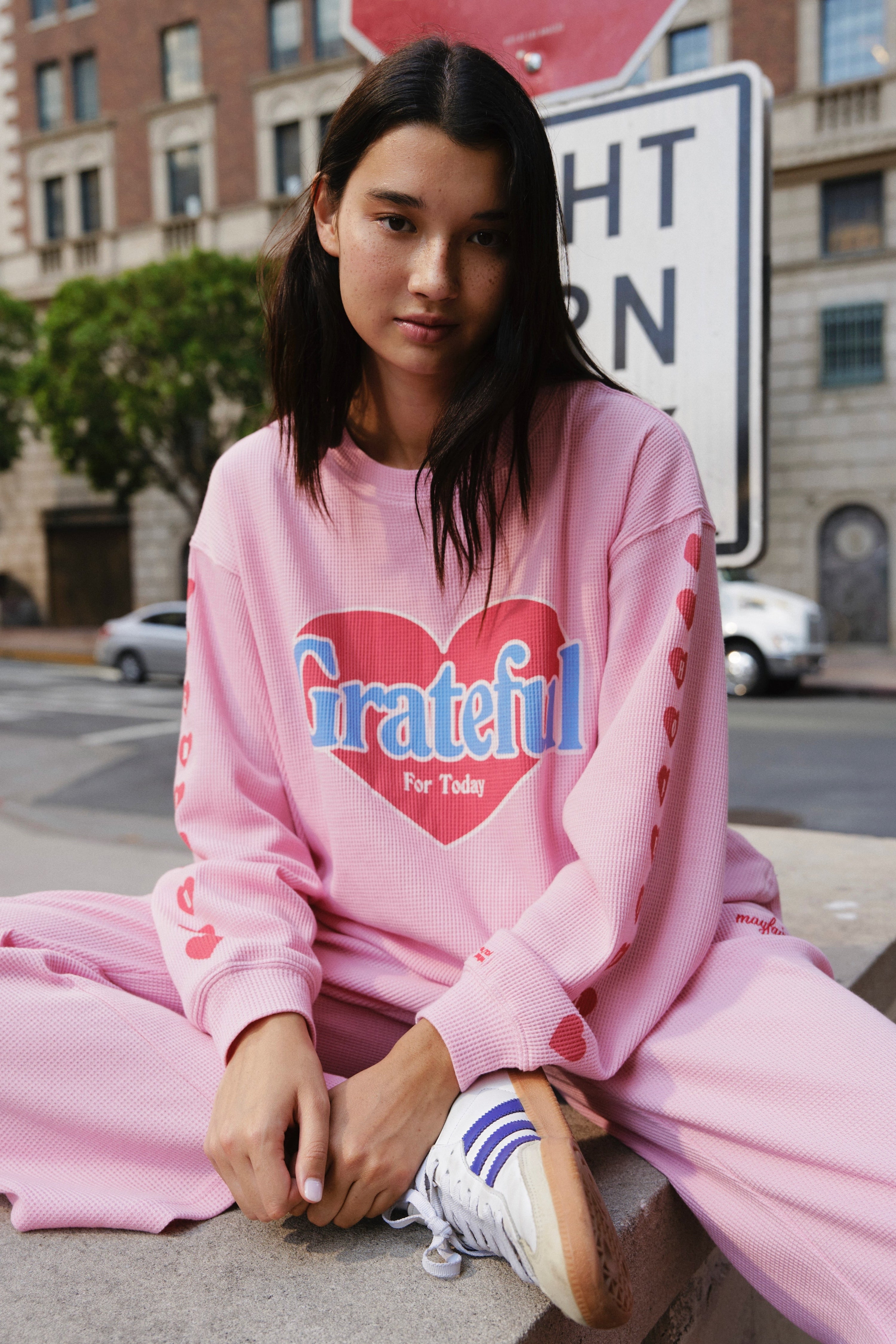 Grateful For Today Waffle Crewneck – The Mayfair Group LLC
