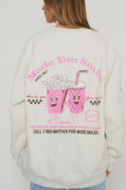 Made You Smile Grey Crewneck – The Mayfair Group LLC
