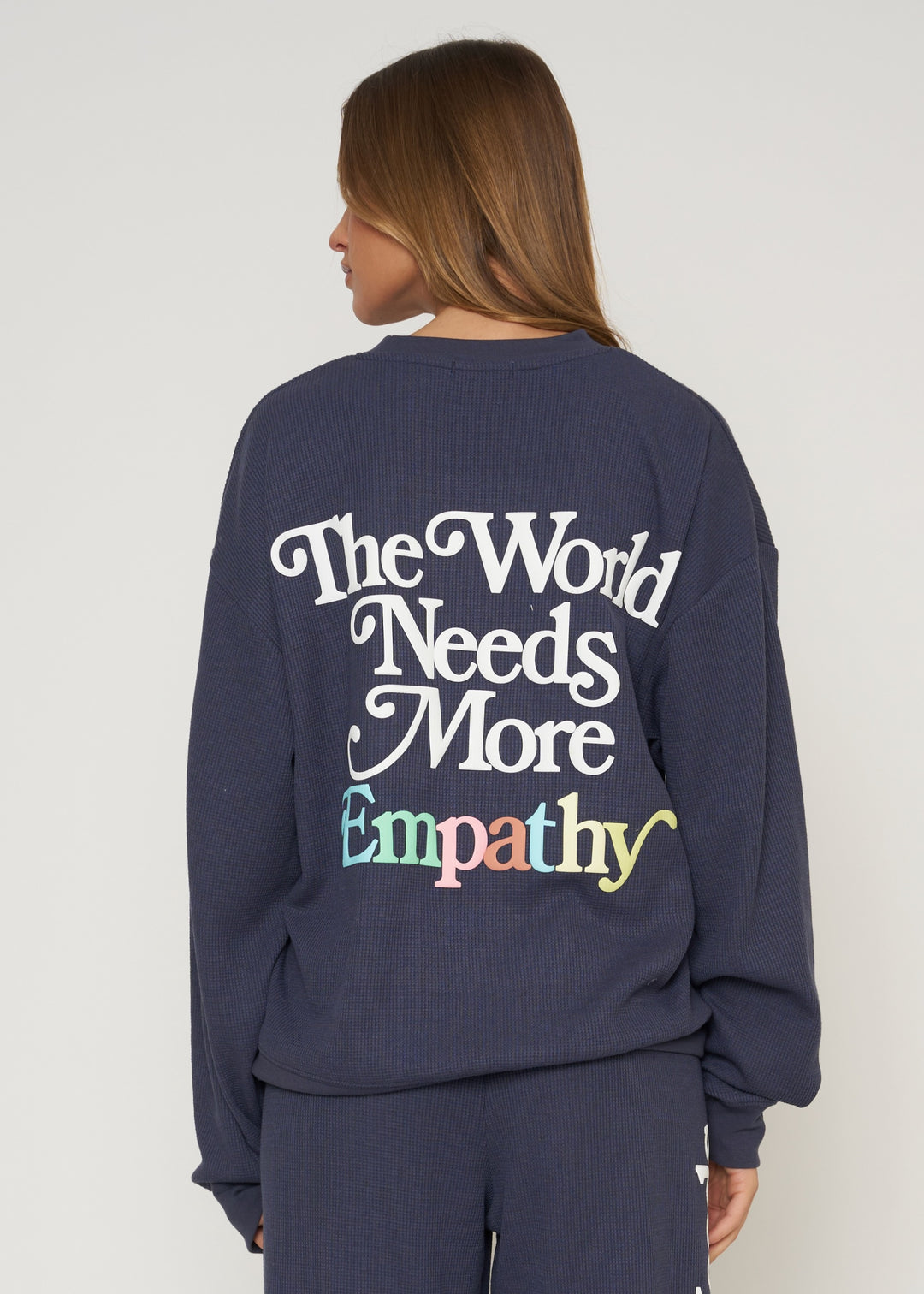 World Needs More Empathy Waffle Classic Crewneck – The Mayfair