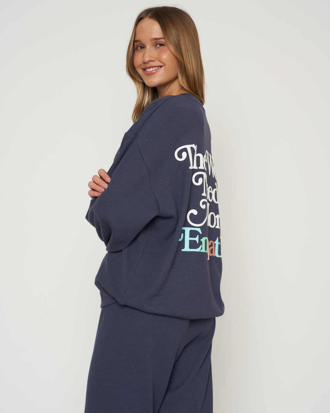 World Needs More Empathy Waffle Classic Crewneck – The Mayfair
