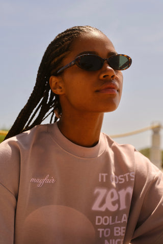 It Costs $0 Taupe Short Sleeve Crewneck