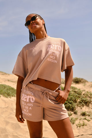 It Costs $0 Taupe Sweatshorts
