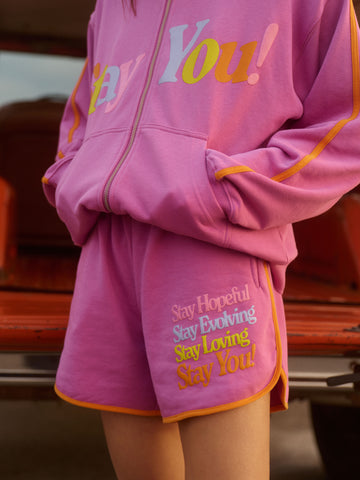 Stay You Retro Sweatshorts