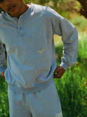 Sunny Days Are Coming Henley Sweatshirt