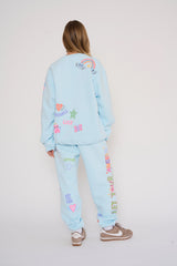 Angels All Around You Sky Blue Crewneck