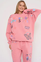Somebody Loves You Crewneck Pink