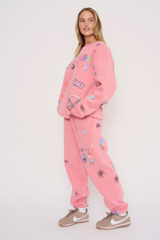 Somebody Loves You Crewneck Pink