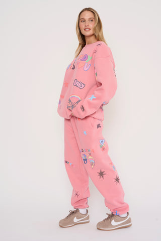 Somebody Loves You Crewneck Pink