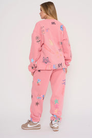 Somebody Loves You Crewneck Pink