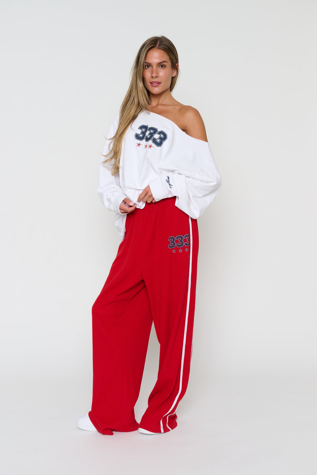 333 Waffle Wide Leg Sweatpants – The Mayfair Group LLC