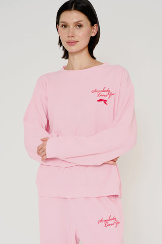 Somebody Loves You Waffle Crewneck