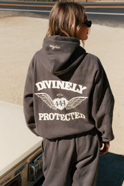 Divinely Protected Hoodie Charcoal