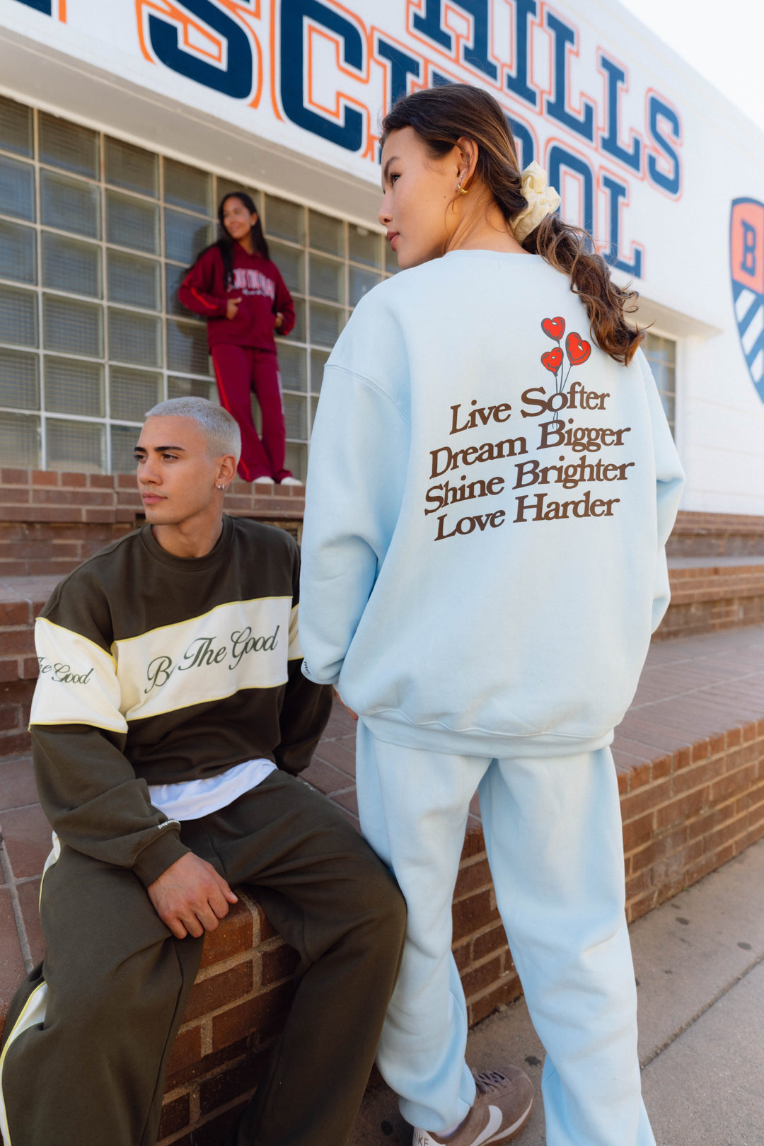 Everyone's Welcome Here Sky Blue Crewneck – The Mayfair Group LLC