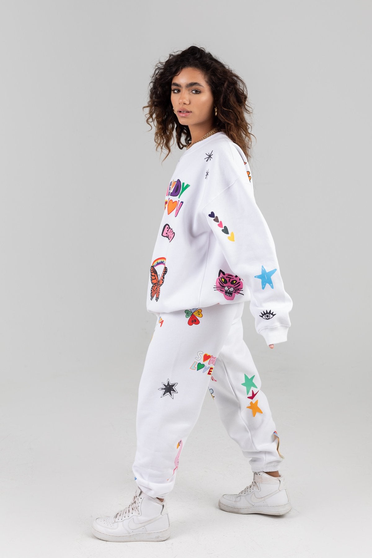Sweat-shirt The Mayfair Group X ISCREAMCOLOUR – "Somebody Loves You" – Taille S Blanc